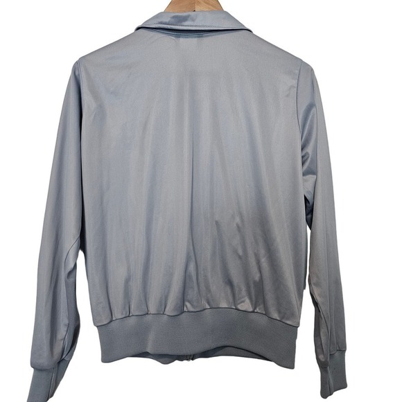 Vintage 80's Nike Track Jacket Womens Size Large Grey Red Full Zip Up Retro - Picture 2 of 10